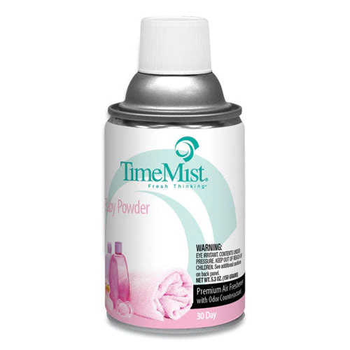 Premium Metered Air Freshener Refill, Baby Powder, 5.3 Oz Aerosol Spray, 12/carton - Image 1
