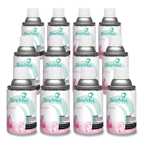 Premium Metered Air Freshener Refill, Baby Powder, 5.3 Oz Aerosol Spray, 12/carton - Image 3