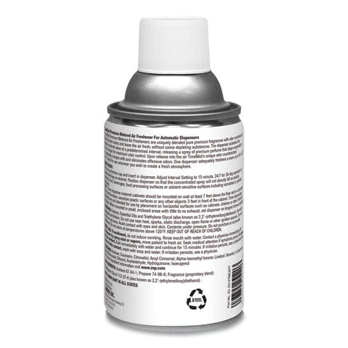 Premium Metered Air Freshener Refill, Baby Powder, 5.3 Oz Aerosol Spray, 12/carton - Image 2