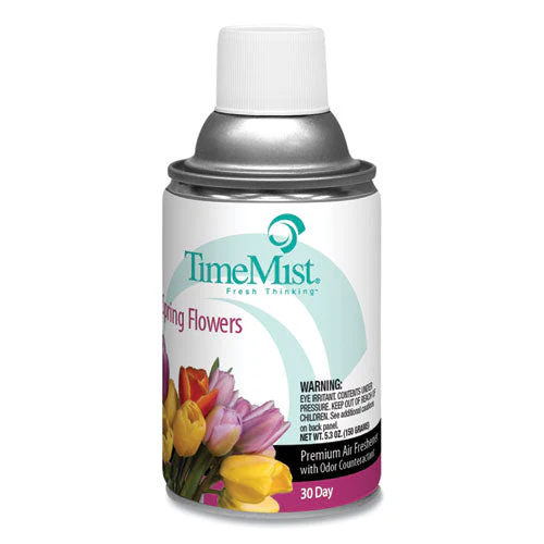 Premium Metered Air Freshener Refill, Spring Flowers, 5.3 Oz Aerosol Spray, 12/carton - Image 1