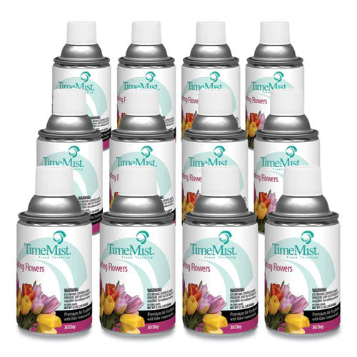 Premium Metered Air Freshener Refill, Spring Flowers, 5.3 Oz Aerosol Spray, 12/carton - Image 3