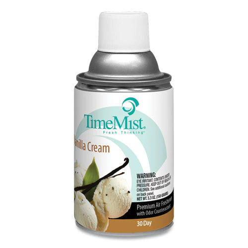 Premium Metered Air Freshener Refill, Vanilla Cream, 5.3 Oz Aerosol Spray, 12/carton - Image 1