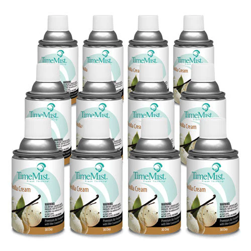 Premium Metered Air Freshener Refill, Vanilla Cream, 5.3 Oz Aerosol Spray, 12/carton - Image 3