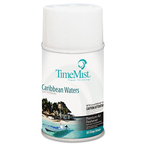 Premium Metered Air Freshener Refill, Caribbean Waters, 6.6 Oz Aerosol Spray - Image 1