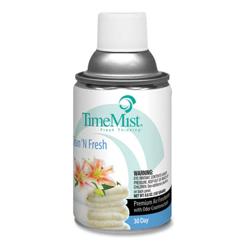 Premium Metered Air Freshener Refill, Clean N Fresh, 6.6 Oz Aerosol Spray, 12/carton - Image 1