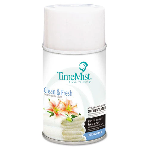 Premium Metered Air Freshener Refill, Clean N Fresh, 6.6 Oz Aerosol Spray - Image 1