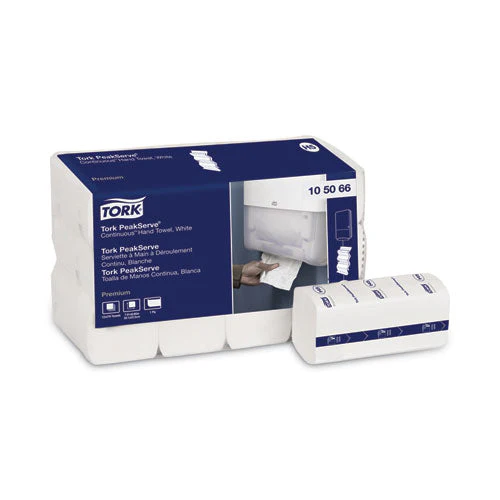 Peakserve Continuous Hand Towel, 1-ply, 7.91 X 8.85, White, 270 Wipes/pack, 12 Packs/carton - Image 1