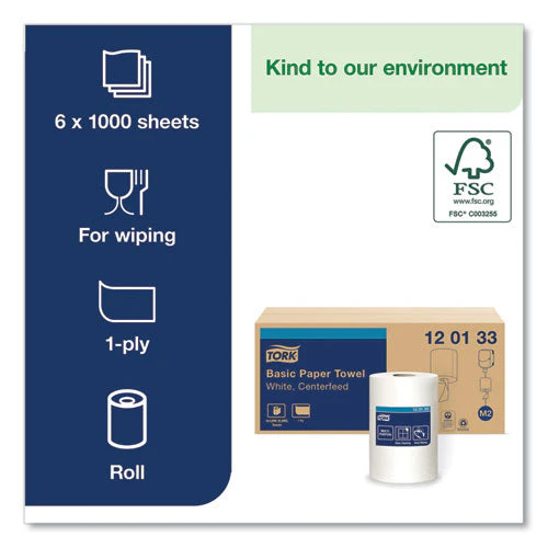 Advanced Centerfeed Hand Towel, 1-ply, 8.25 X 11.8, White, 1,000/roll, 6/carton - Image 3