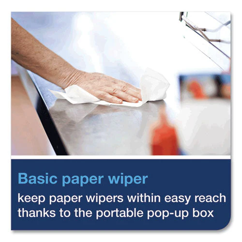 Basic Paper Wiper, 1-ply, 9 X 10.5, White, 250/box, 24 Boxes/carton - Image 2