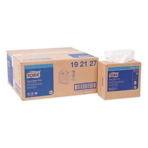 Multipurpose Paper Wiper, 9.25 X 16.25, White, 100/box, 8 Boxes/carton - Image 1