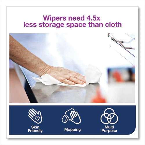 Paper Wiper Plus, 9.8 X 15.2, White, 300/roll, 2 Rolls/carton - Image 2