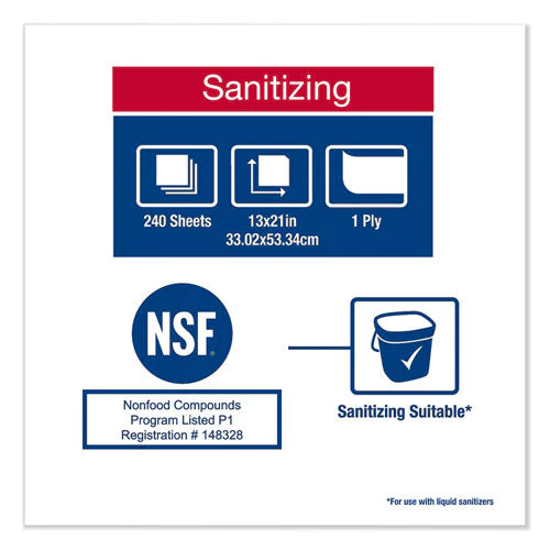 Foodservice Cloth, 13 X 21, Blue, 240/carton - Image 2