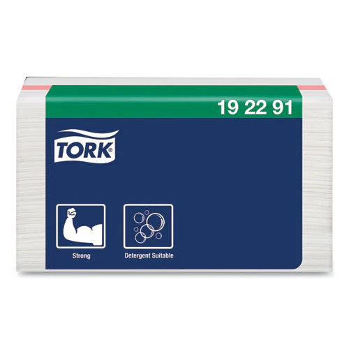 Small Pack Foodservice Cloth, 1-ply, 11.75 X 14.75, Unscented, White With Red Stripe, 50/poly Pack, 4 Packs/carton - Image 1