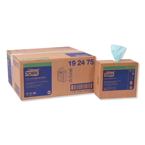 Low-lint Cleaning Cloth, 1-ply, 9 X 16.5, Unscented, Turquoise, 100/box, 8 Boxes/carton - Image 1