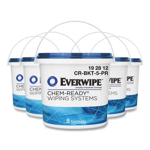 Chem-ready Wiping System Bucket, 7.13 X 7.13 X 7, White, 5/carton - Image 1