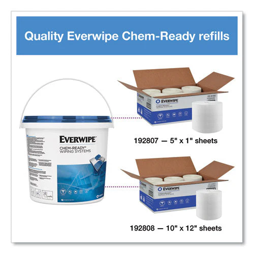 Chem-ready Wiping System Bucket, 7.13 X 7.13 X 7, White, 5/carton - Image 3