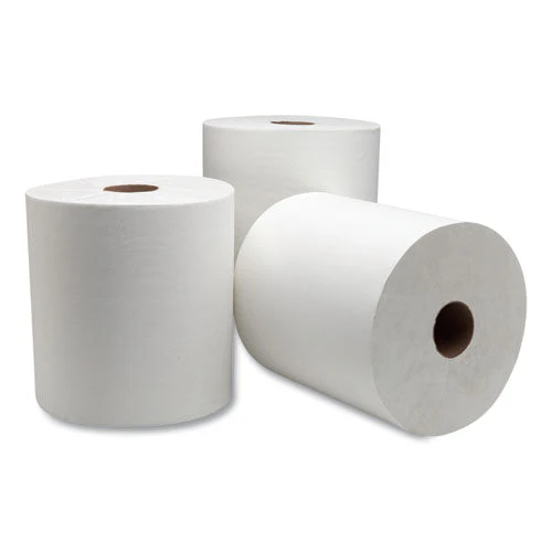 Advanced Hardwound Roll Towel, 1-ply, 7.88" X 1,000 Ft, White, 6 Rolls/carton - Image 1