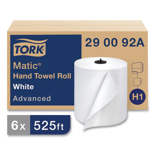 Advanced Matic Hand Towel Roll, 2-ply, 7.7" X 525 Ft, White, 643/roll, 6 Rolls/carton - Image 1