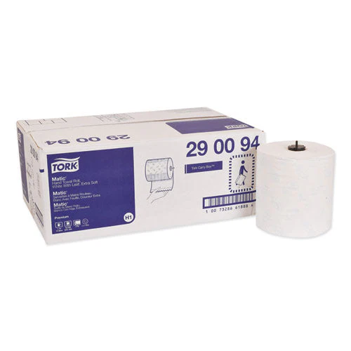 Premium Extra Soft Matic Hand Towel Roll, 2-ply, 7.7" X 300 Ft, White, 6/carton - Image 1