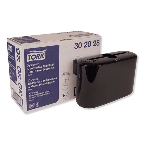 Xpress Countertop Towel Dispenser, 12.68 X 4.56 X 7.92, Black - Image 1