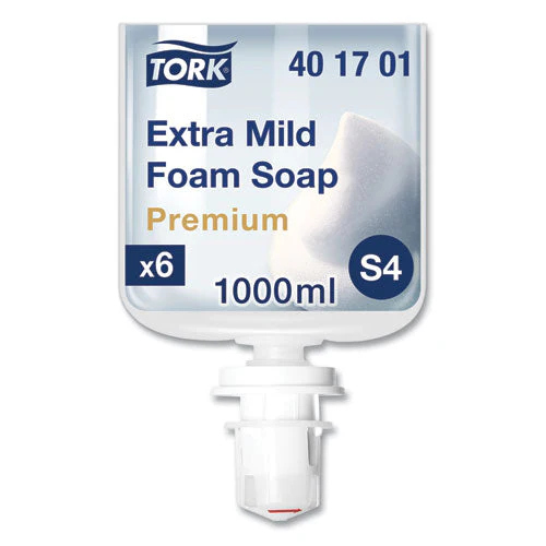 Premium Extra Mild Foam Soap, Sensitive Skin, Unscented, 1 L, 6/carton - Image 1