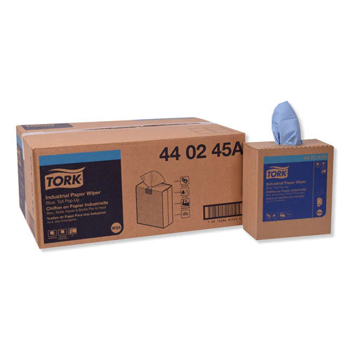 Industrial Paper Wiper, 4-ply, 8.54 X 16.5, Unscented, Blue, 90 Towels/box, 10 Boxes/carton - Image 1