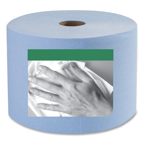 Heavy-duty Paper Wiper, 1-ply, 11.1" X 800 Ft, Blue - Image 1