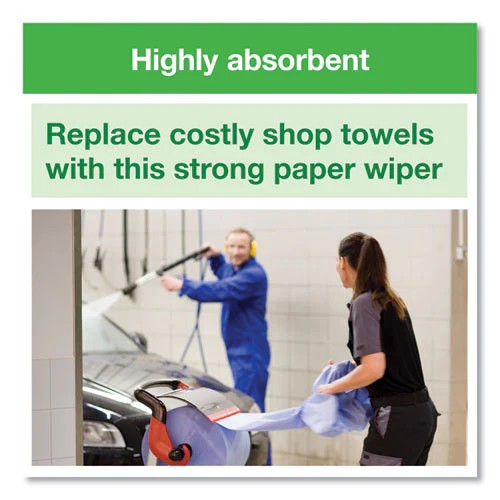 Heavy-duty Paper Wiper, 1-ply, 11.1" X 800 Ft, Blue - Image 2