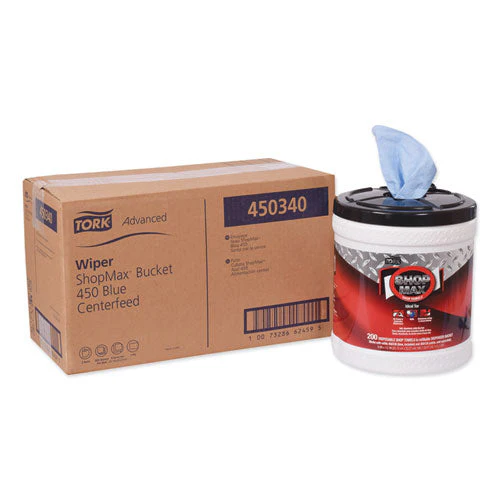 Advanced Shopmax Wiper 450, 8.5 X 10, Blue, 200/bucket, 2 Buckets/carton - Image 1
