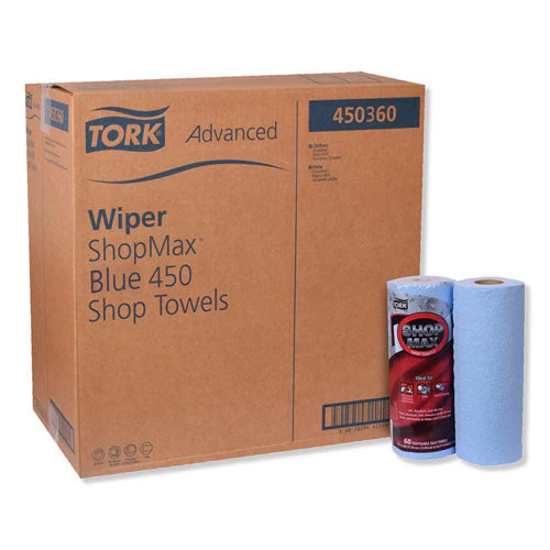Advanced Shopmax Wiper 450, 11 X 9.4, Blue, 60/roll, 30 Rolls/carton - Image 1