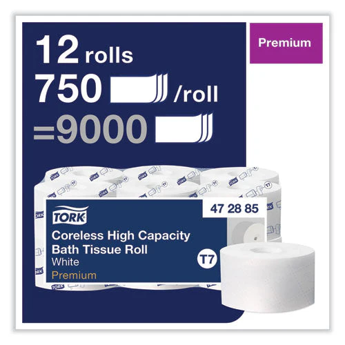 Coreless High Capacity Bath Tissue, 2-ply, White, 750 Sheets/roll, White, 12/carton - Image 3