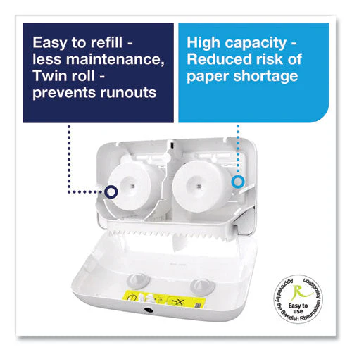 Elevation Coreless High Capacity Bath Tissue Dispenser, 14.17 X 5.08 X 8.23, White - Image 3