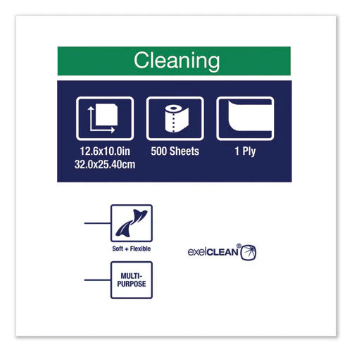 Cleaning Cloth, 12.6 X 10, White, 500 Wipes/carton - Image 2