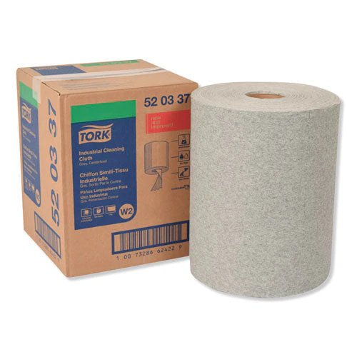 Industrial Cleaning Cloths, 1-ply, 12.6 X 10, Gray, 500 Wipes/roll - Image 1