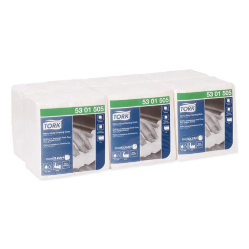 Heavy-duty Cleaning Cloth, 12.6 X 13, White, 50/pack, 6 Packs/carton - Image 3