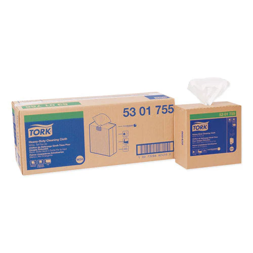 Heavy-duty Cleaning Cloth, 8.46 X 16.13, White, 80/box, 5 Boxes/carton - Image 1