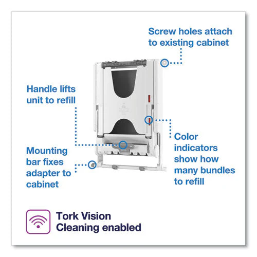 Peakserve Continuous Recessed Cabinet Hand Towel Adapter, 14.37 X 4.29 X 20.35, White - Image 2