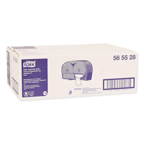 High Capacity Bath Tissue Roll Dispenser For Opticore, 16.62 X 5.25 X 9.93, Black - Image 2