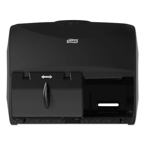 Twin Bath Tissue Roll Dispenser For Opticore, 11.06 X 7.18 X 8.81, Black - Image 1