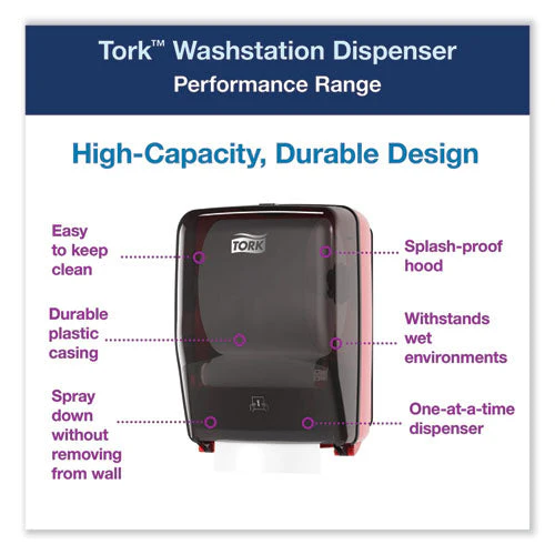 Washstation Dispenser, 12.56 X 10.57 X 18.09, Red/smoke - Image 3