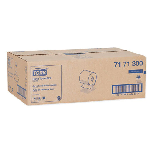 Universal Hand Towel Roll, Notched, 1-ply, 7.5" X 800 Ft, Natural, 6 Rolls/carton - Image 2