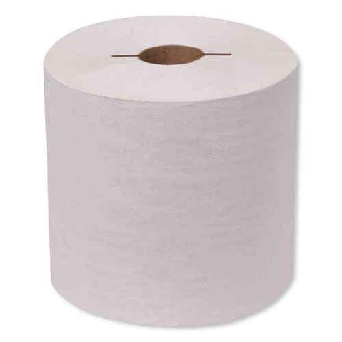 Universal Hand Towel Roll, Notched, 1-ply, 7.5 X 10, Natural White, 960/roll, 6/carton - Image 1