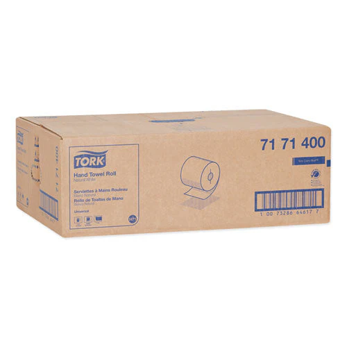 Universal Hand Towel Roll, Notched, 1-ply, 7.5 X 10, Natural White, 960/roll, 6/carton - Image 2
