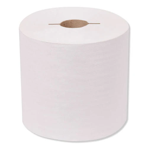 Universal Hand Towel Roll, Notched, 1-ply, 7.5 X 10, White, 756/roll, 6/carton - Image 1