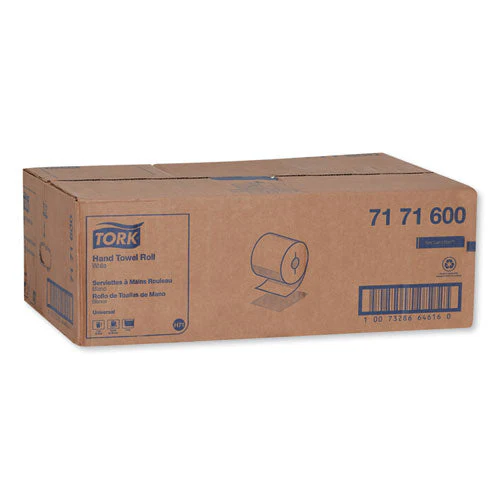 Universal Hand Towel Roll, Notched, 1-ply, 7.5 X 10, White, 756/roll, 6/carton - Image 2