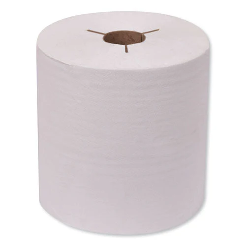Universal Hand Towel Roll, Notched, 1-ply, 8" X 800 Ft, Natural White, 6 Rolls/carton - Image 1