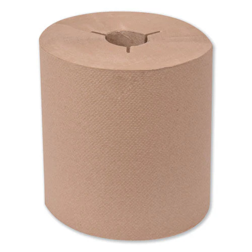 Universal Hand Towel Roll, Notched, 1-ply, 8" X 630 Ft, Natural, 6 Rolls/carton - Image 1