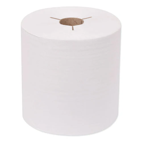 Universal Hand Towel Roll, Notched, 1-ply, 7.5" X 630 Ft, White, 6 Rolls/carton - Image 1
