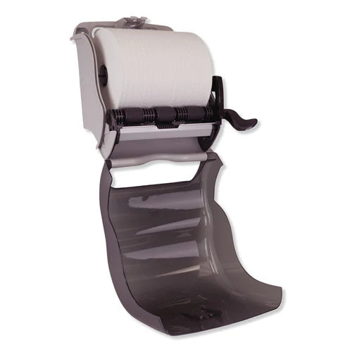 Compact Hand Towel Roll Dispenser, 12.49 X 8.6 X 12.82, Smoke - Image 3