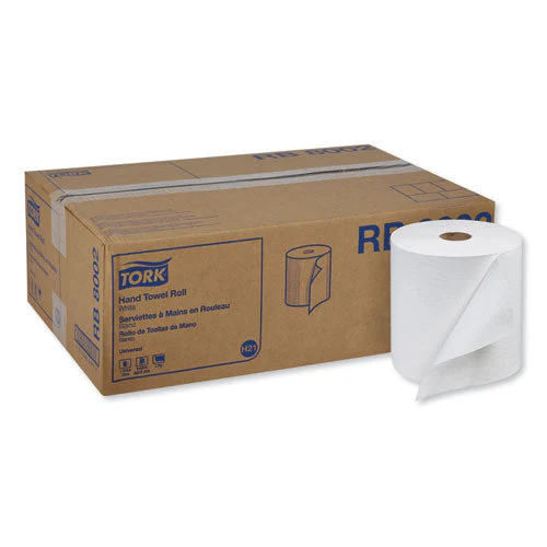 Universal Hand Towel Roll, 1-ply, 7.88" X 800 Ft, White, 6 Rolls/carton - Image 1